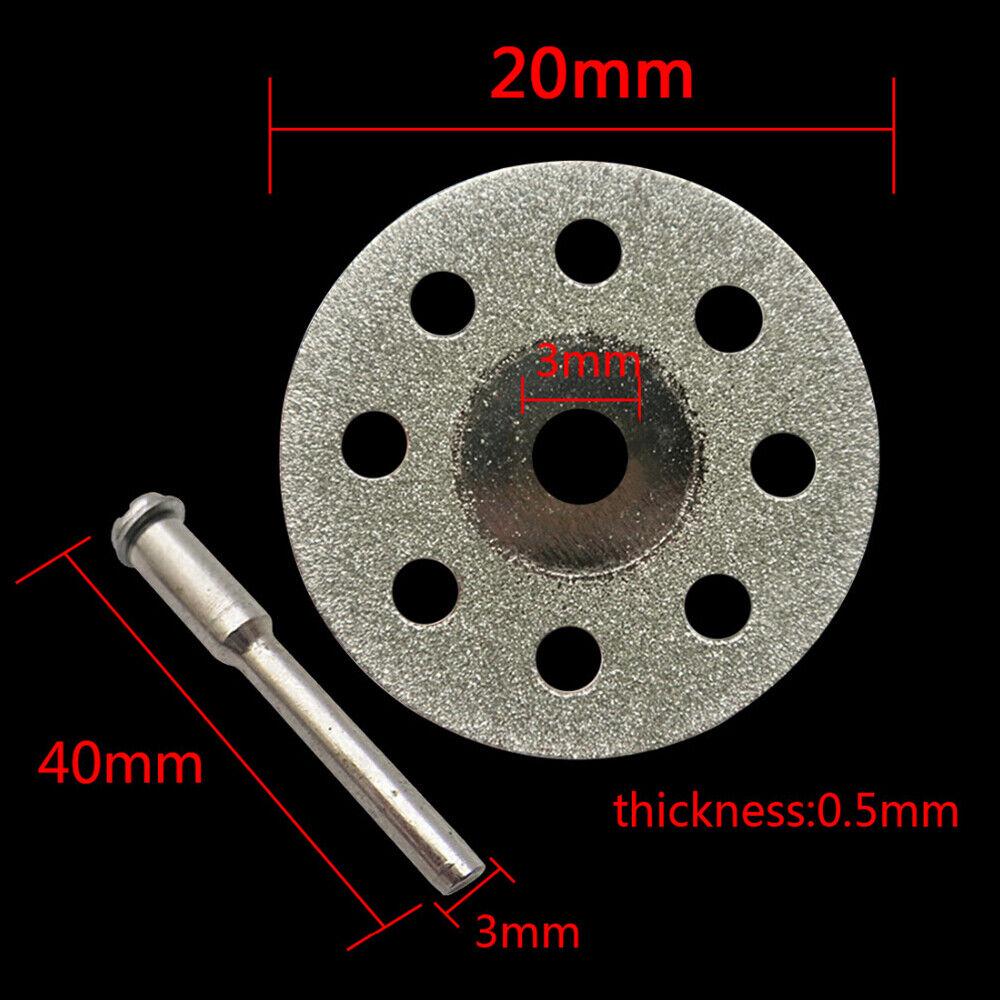 10pcs 22mm Diamond Cutting Grinding Abrasive Disc Off Blade Dremel Shaft Mandrel - Image 6
