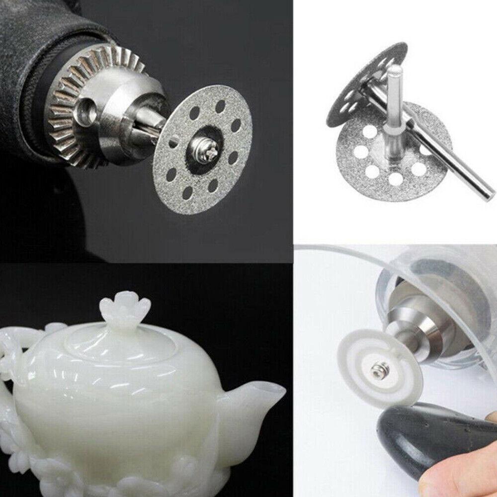 10pcs 22mm Diamond Cutting Grinding Abrasive Disc Off Blade Dremel Shaft Mandrel - Image 4