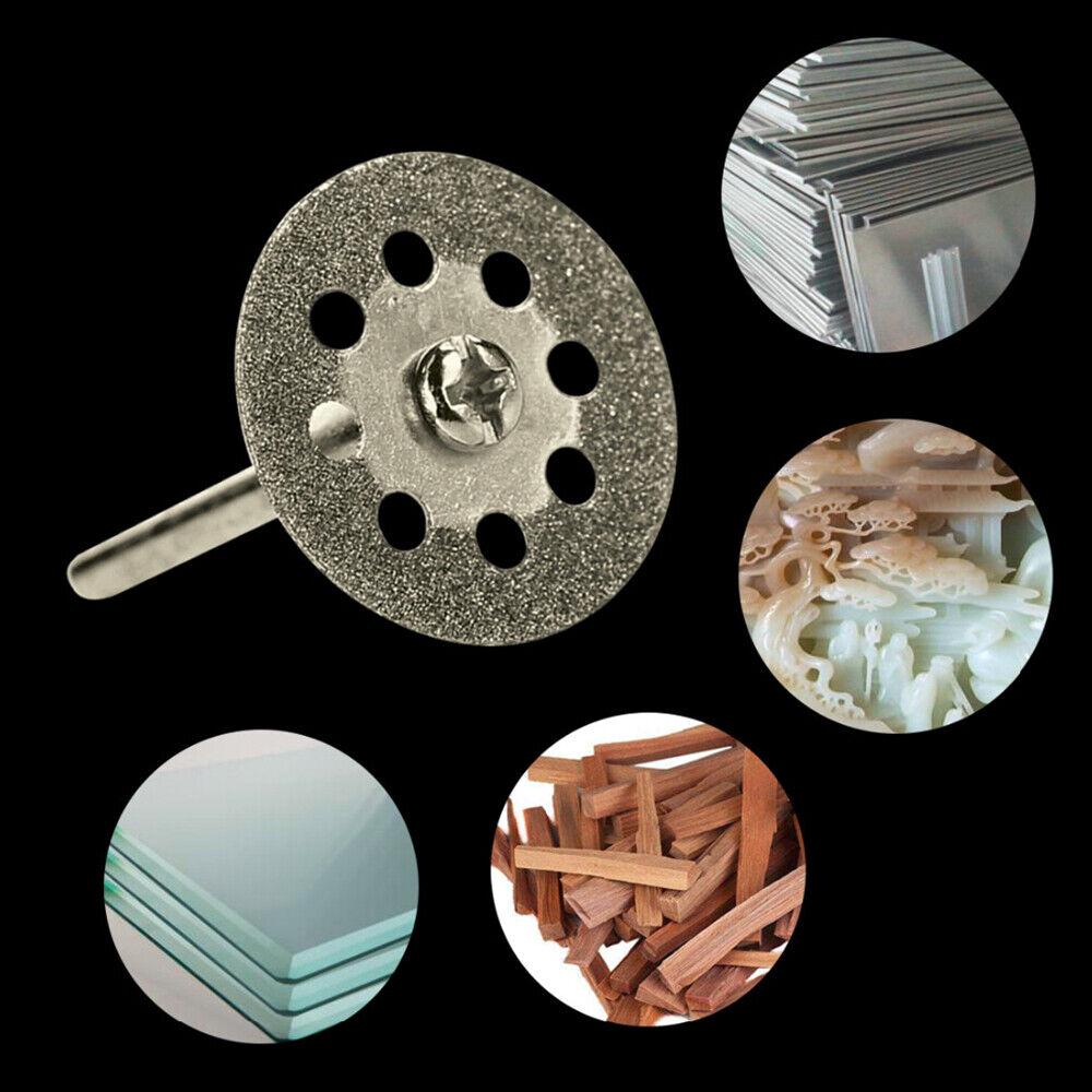 10pcs 22mm Diamond Cutting Grinding Abrasive Disc Off Blade Dremel Shaft Mandrel - Image 3