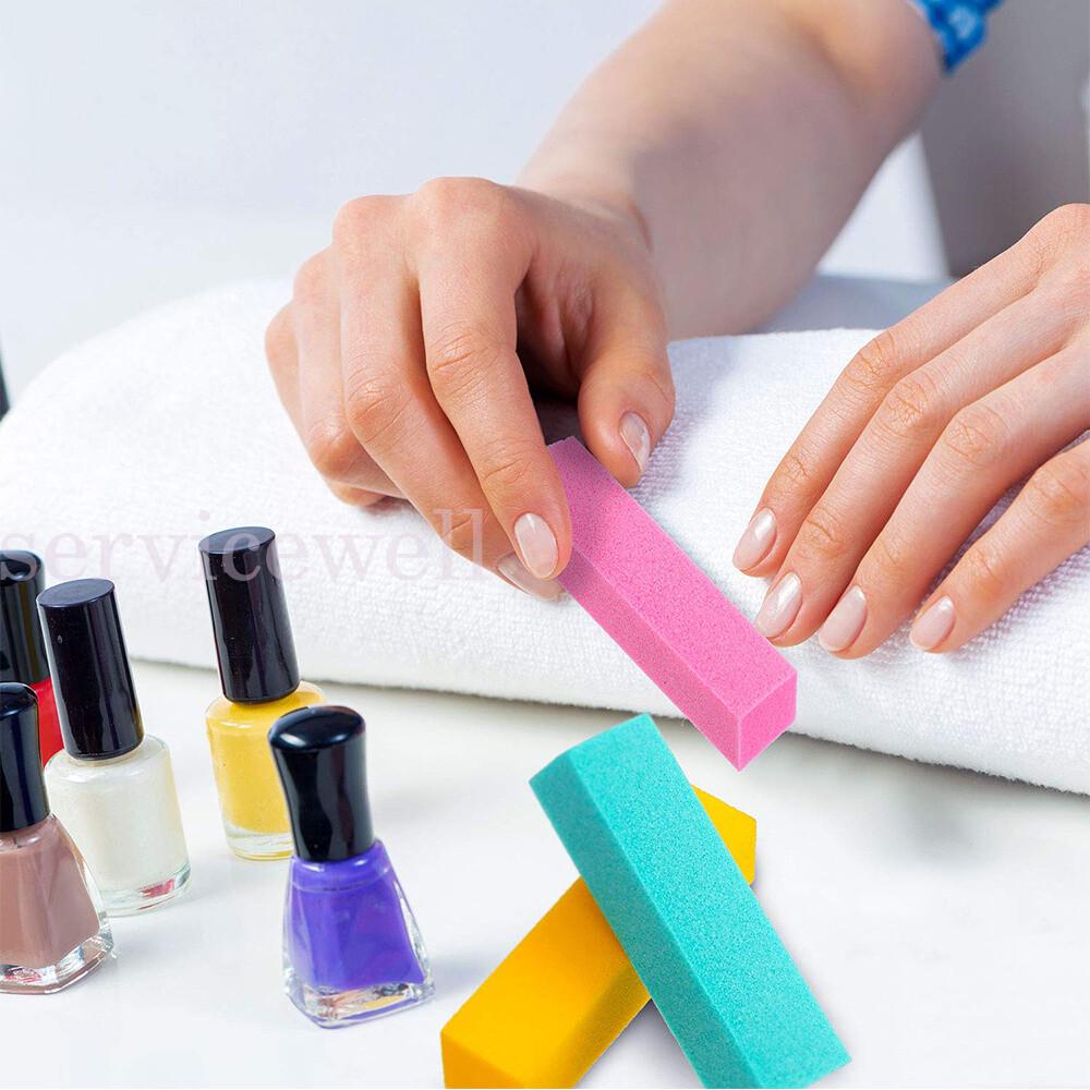 10pcs Block Acrylic Sponge Files Surface Art Sanding Manicure Care Buffer Nail - Image 3