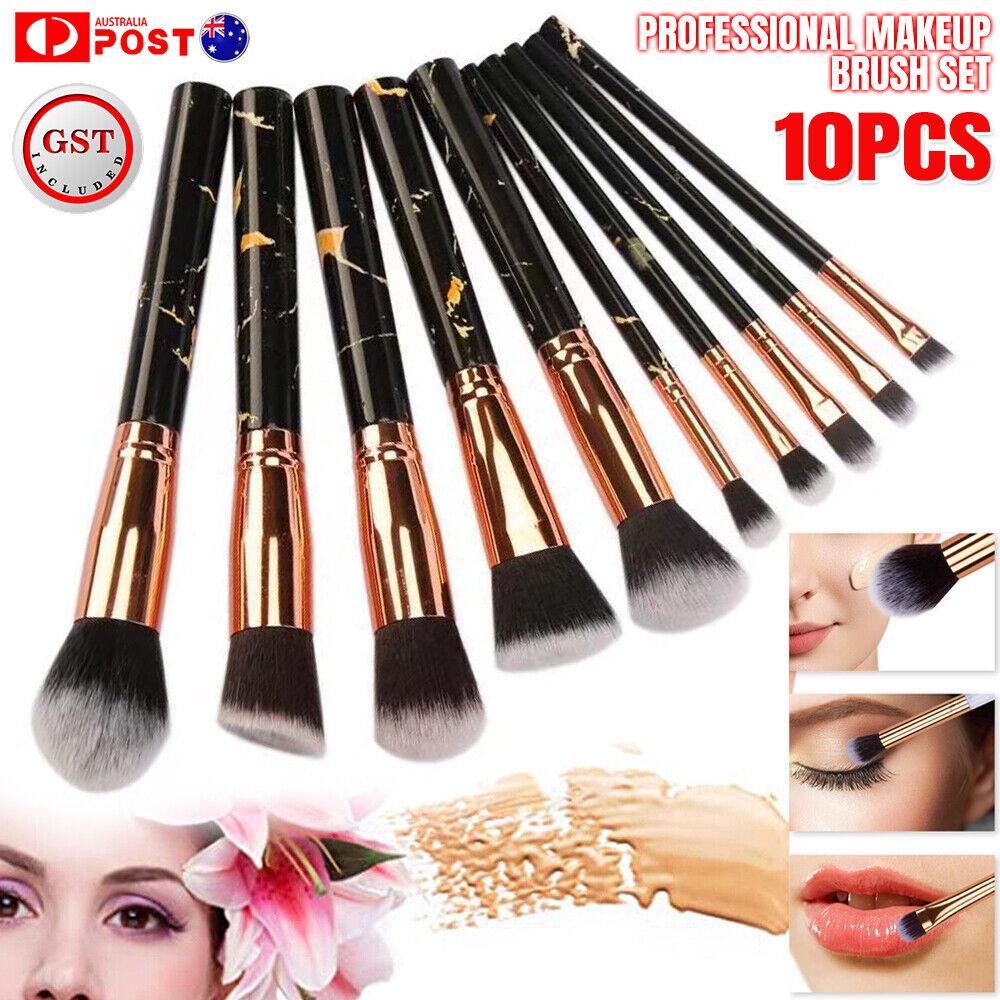 10pcs Professional Makeup Brush Set Foundation Blusher Cosmetic Make-up Brushes