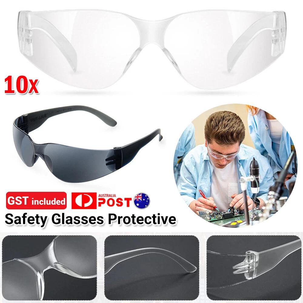 10pcs Protective Eyewear Eye Protection Goggles Safety Glasses Protective Lens