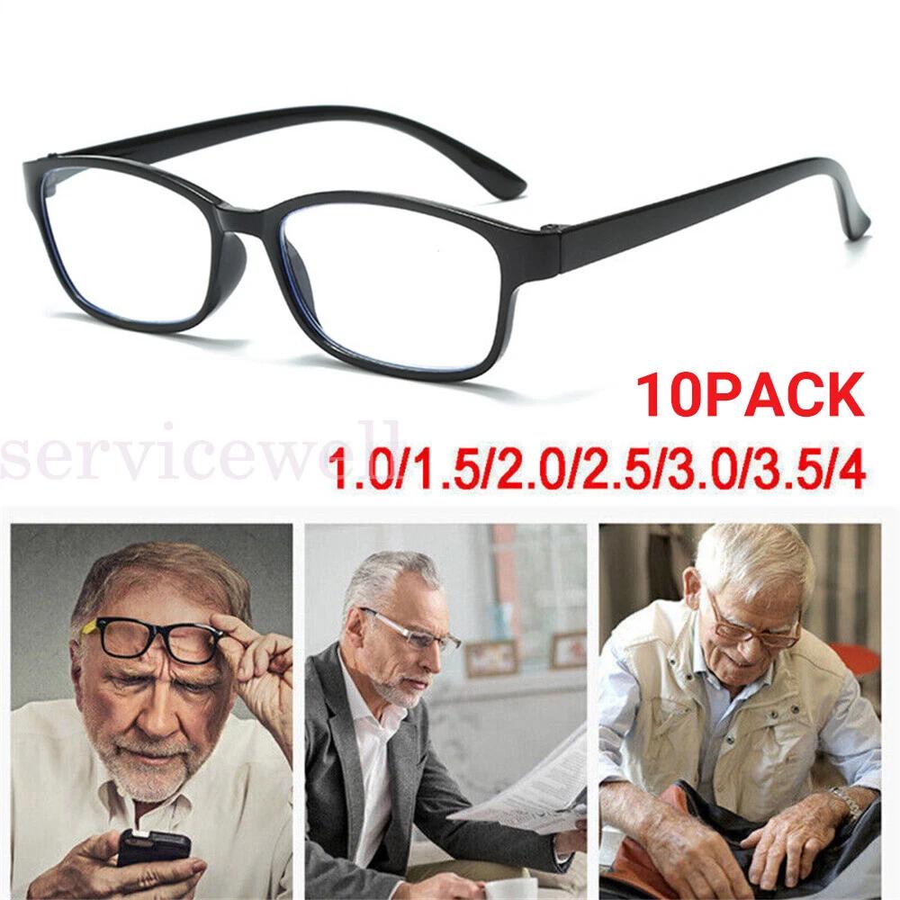 10pcs Rectangular Frame Reading Glasses Readers +1.0 1.5 2.0 2.5 3.0 3.5 4.0 Uv - Image 7