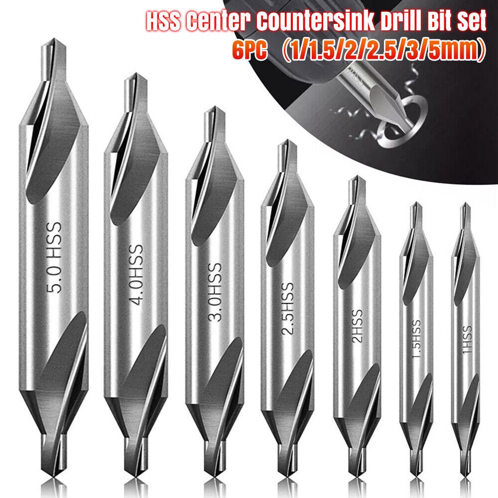 10x HSS Center Drill CountersinkBit Lathe Mill Tooling Set 1/1.5/2.5/3.15/5mm AU