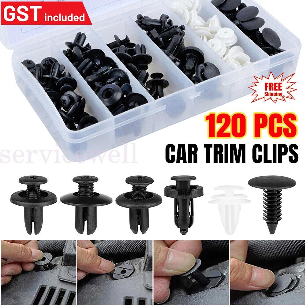 120pcs Car Trim Clips Door Panel Retainer Fender Bumper Fasteners Push Pin Rivet