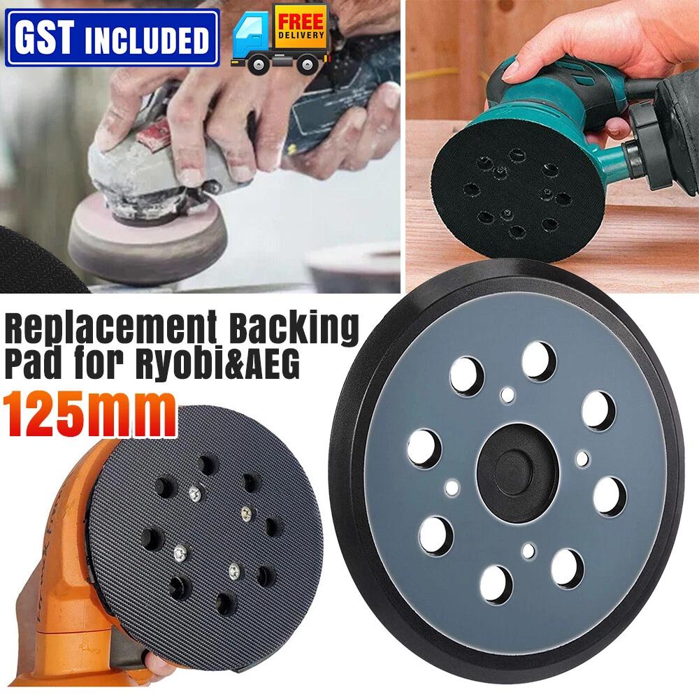 125mm/5  8 Hole Replacement Backing Pad For Ryobi&AEG Orbital Sander Quality AU