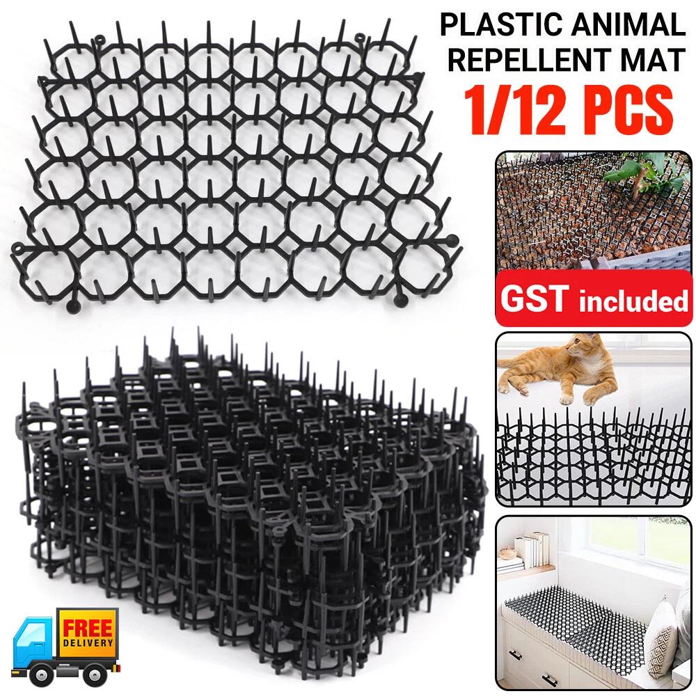 12PCS Pet Dog Cat Scat-Mat Animal Deterrent Repellent Plastic Scarer-Spike Mats
