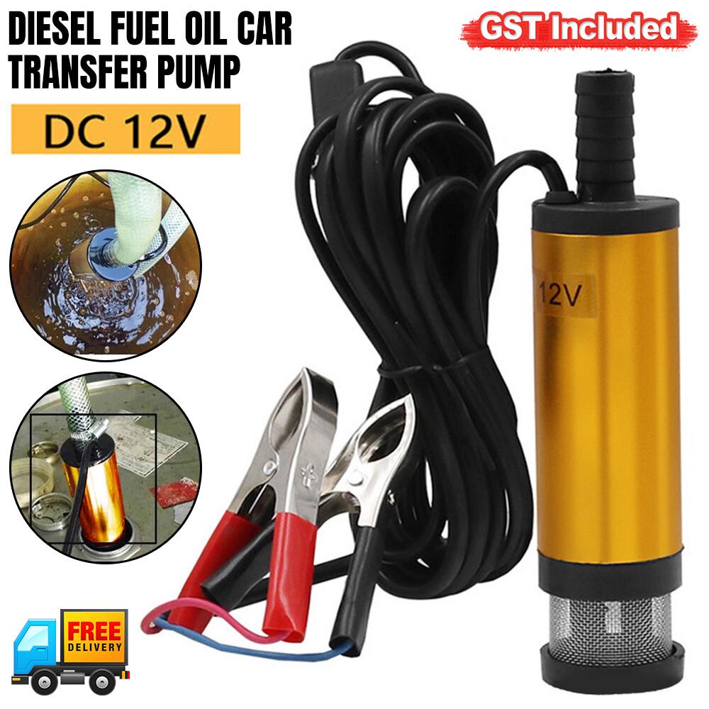 12V Aluminium Diesel Fuel Pump Submersible Transfer Vessel Water Oil for Car New