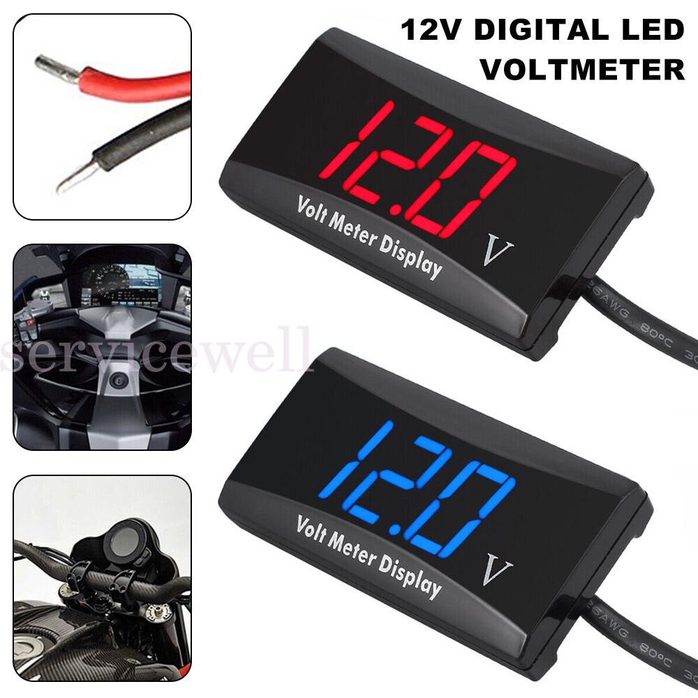 12V LED Digital Monitor Volt Meter Display Battery Gauge Voltage Caravan Cars AU