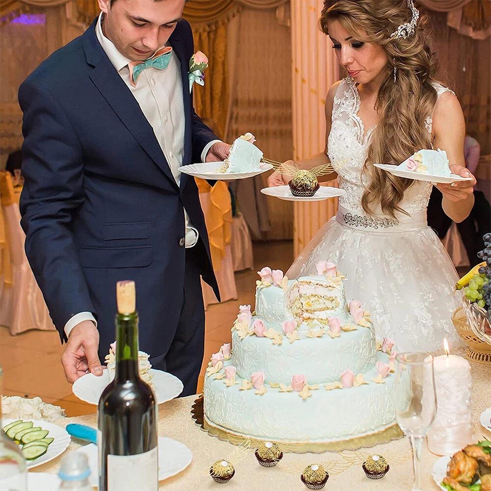 Chocolate Decoration Hollowed Wings Cupcake Toppers Gold Wings Decor - Image 6