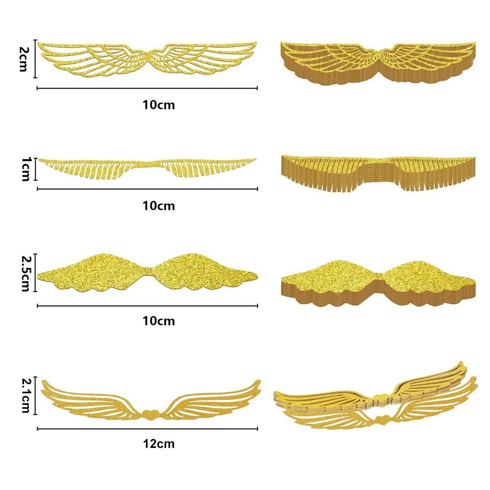 Chocolate Decoration Hollowed Wings Cupcake Toppers Gold Wings Decor - Image 3