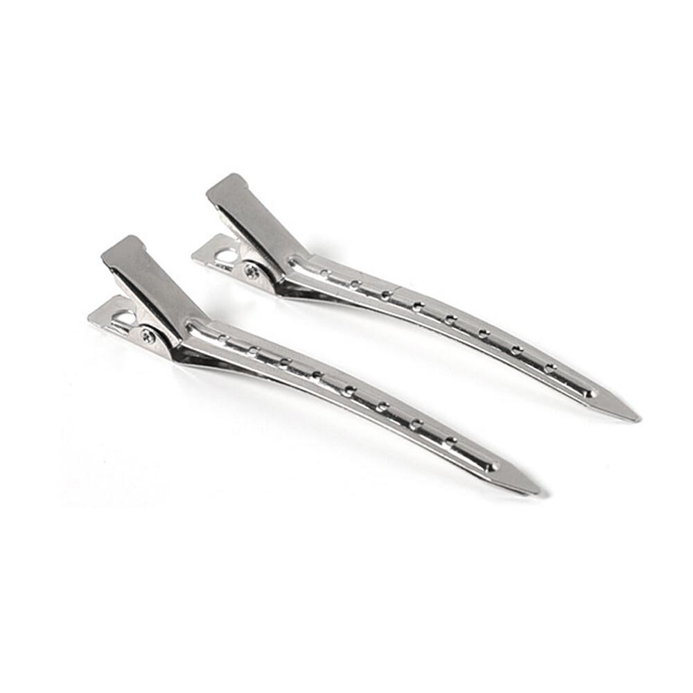12 X Duck Bill Hair Clips Metal Alligator Curl Sectioning Clips with Holes AU - Image 6