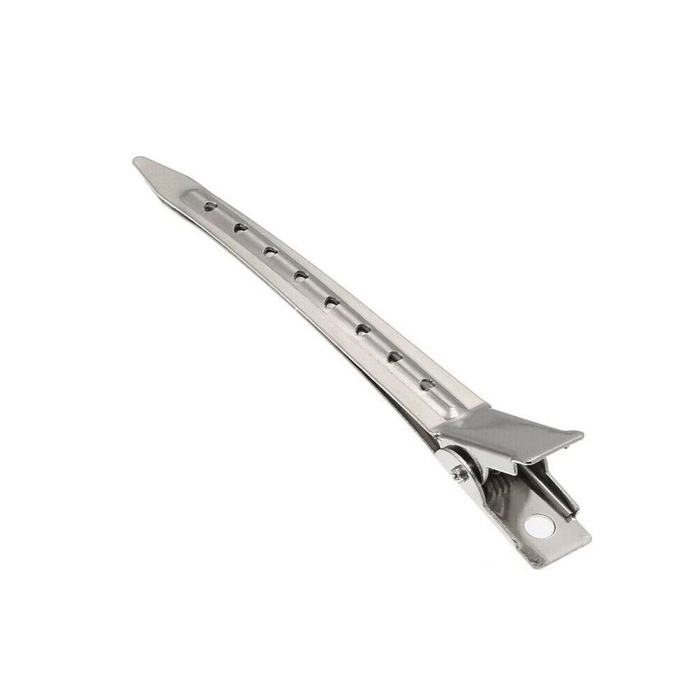 12 X Duck Bill Hair Clips Metal Alligator Curl Sectioning Clips with Holes AU - Image 7