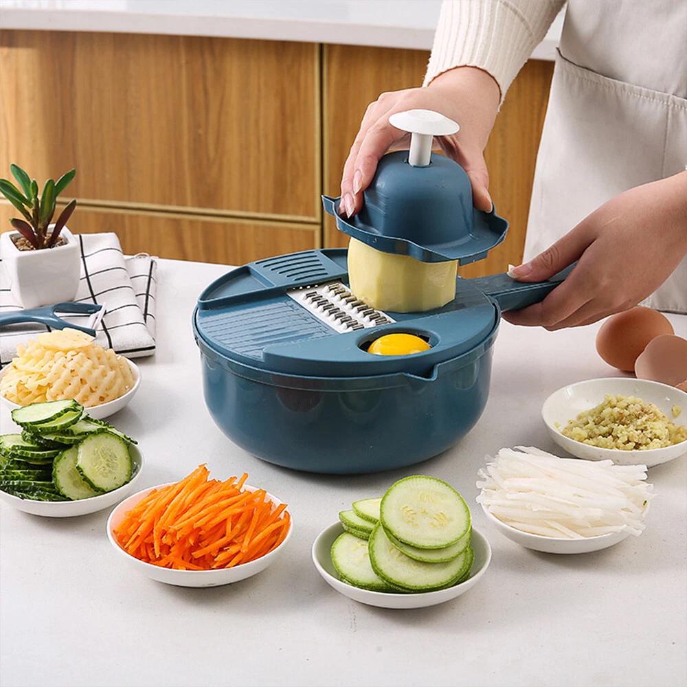 12 in 1 Multifunctional Kitchen Chopping Artifact Vegetable Slicer Food Chopper - Image 7