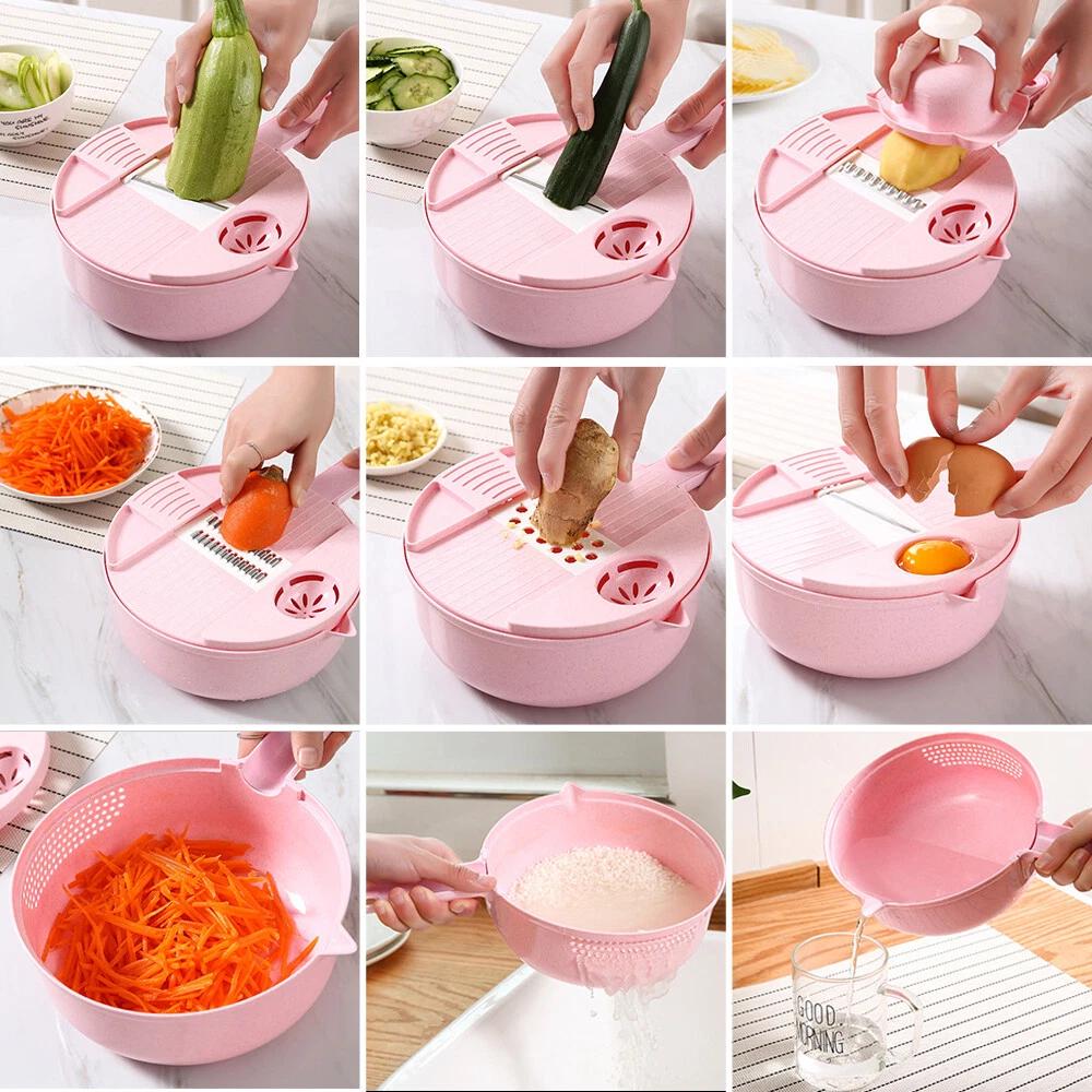 12 in 1 Multifunctional Kitchen Chopping Artifact Vegetable Slicer Food Chopper - Image 3
