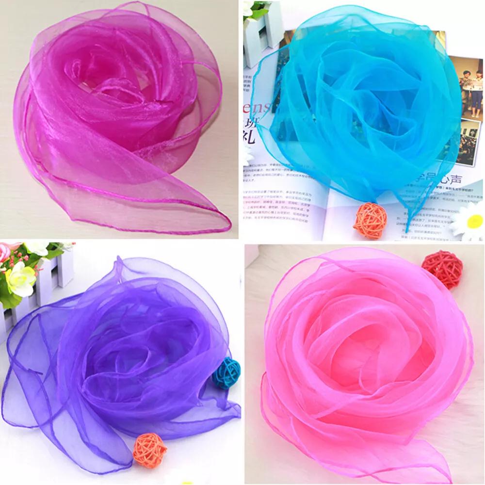 12pcs Gradient Juggling Silk Dance Magic Tricks Dancing Props Scarves Chiffon - Image 5