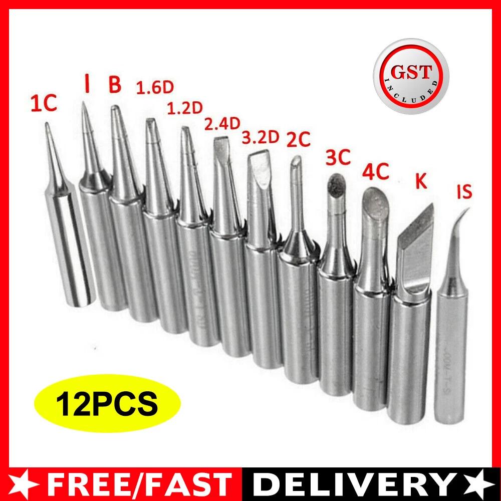 12pcs/set 900M-T Soldering Solder Iron Tips Bit For Hakko Welding Station Tool