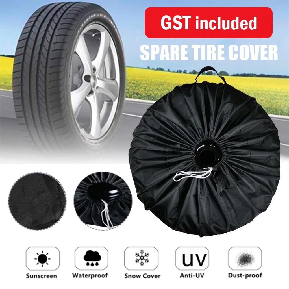 14inch Spare Tire Cover Waterproof Wheel Tyre Cover Black For All Vehicle Car
