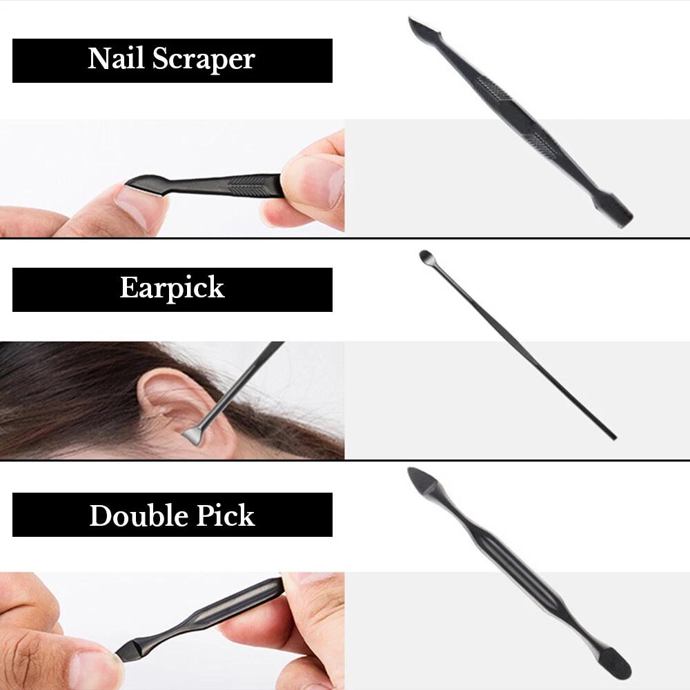 18PCS Set Tools Pedicure Kit Stainless Steel Nail Grooming Clippers Manicure AU - Image 5