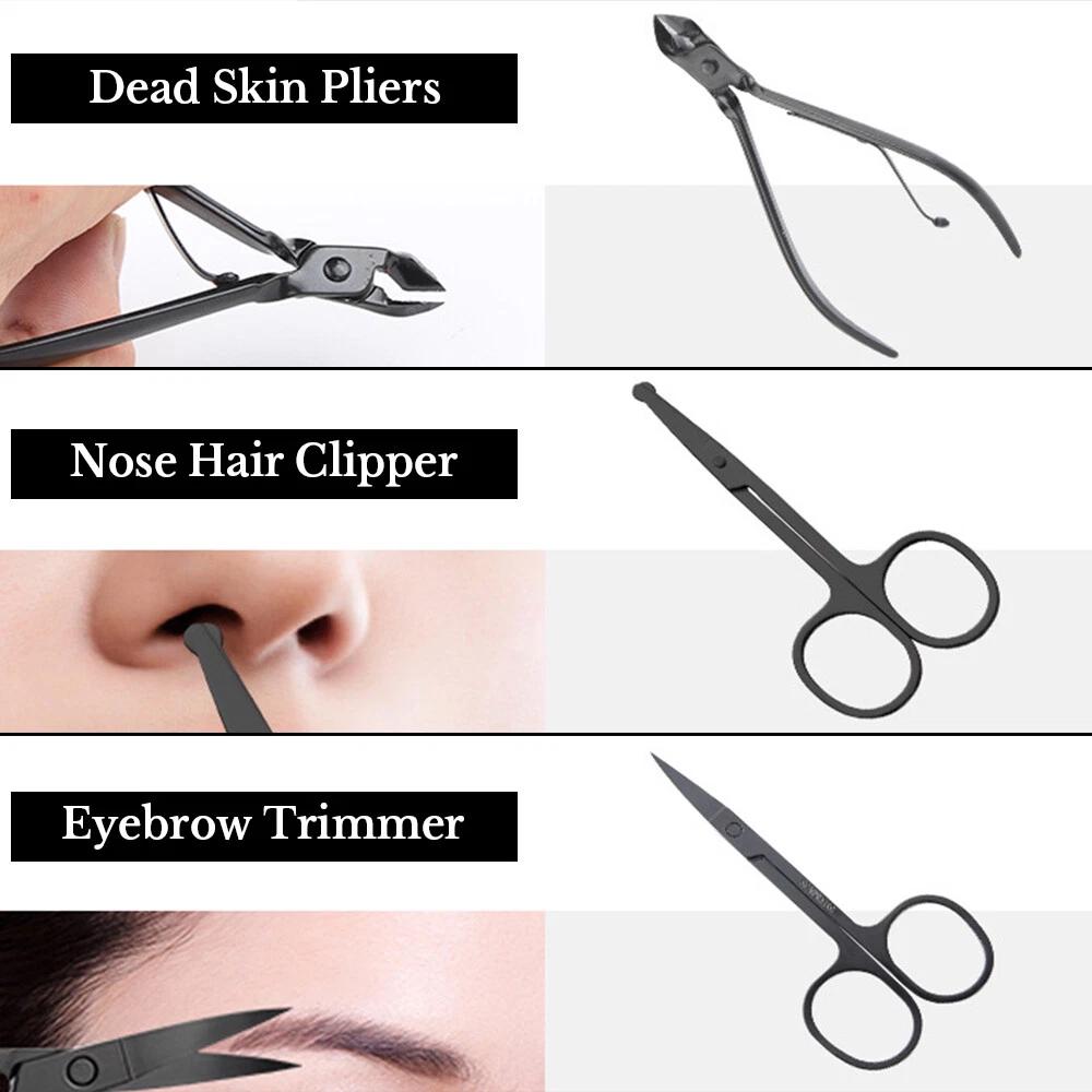 18PCS Set Tools Pedicure Kit Stainless Steel Nail Grooming Clippers Manicure AU - Image 6