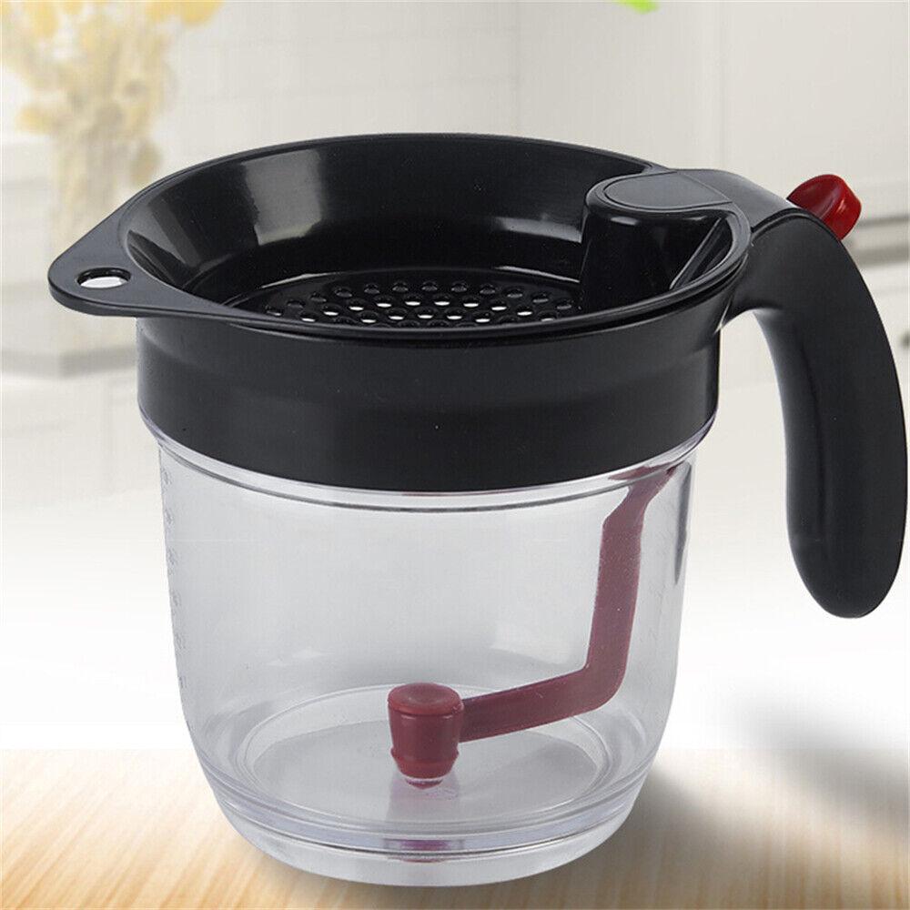 1L Fat Separator Dispenser with Kitchen Tool Strainer Bottom Release Gravy - Image 6