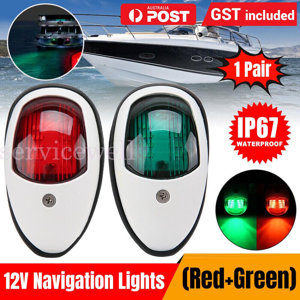 1Pair LED Navigation Lights Nav Lamp Side Mount Port Starboard Marine Yacht Boat