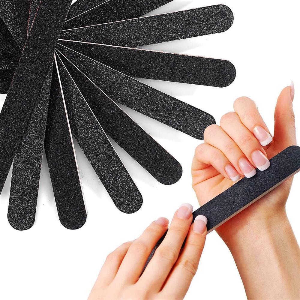 Pro Black Double Sided Manicure Sanding Nail Art File Buffer Emery Boards - Image 6