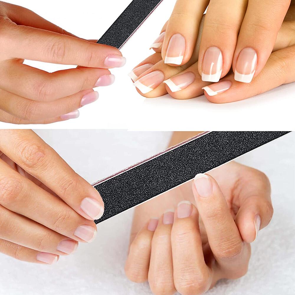 Pro Black Double Sided Manicure Sanding Nail Art File Buffer Emery Boards - Image 4