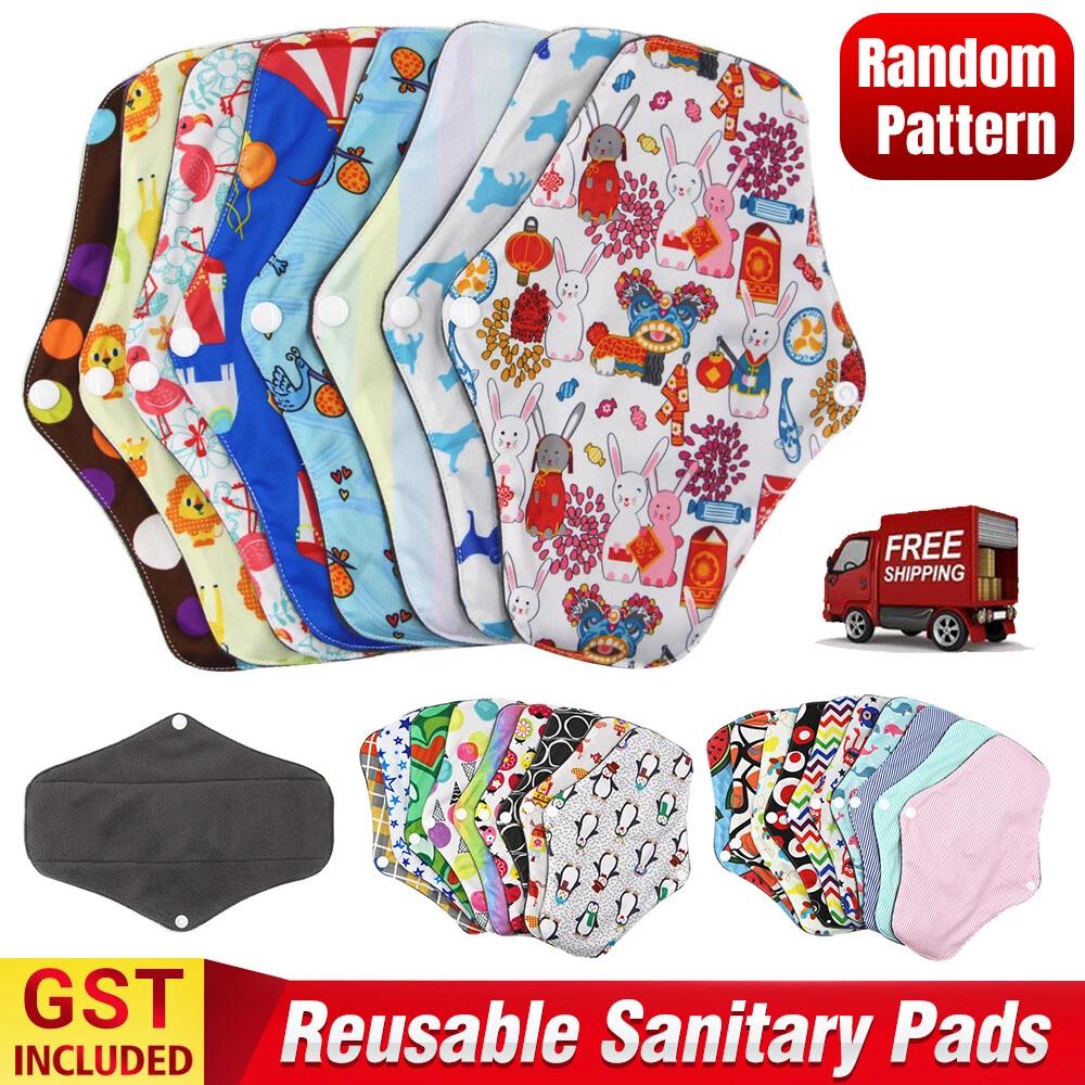 Reusable Menstrual Pads Period Panty Liners Sanitary Bamboo Cloth Washable