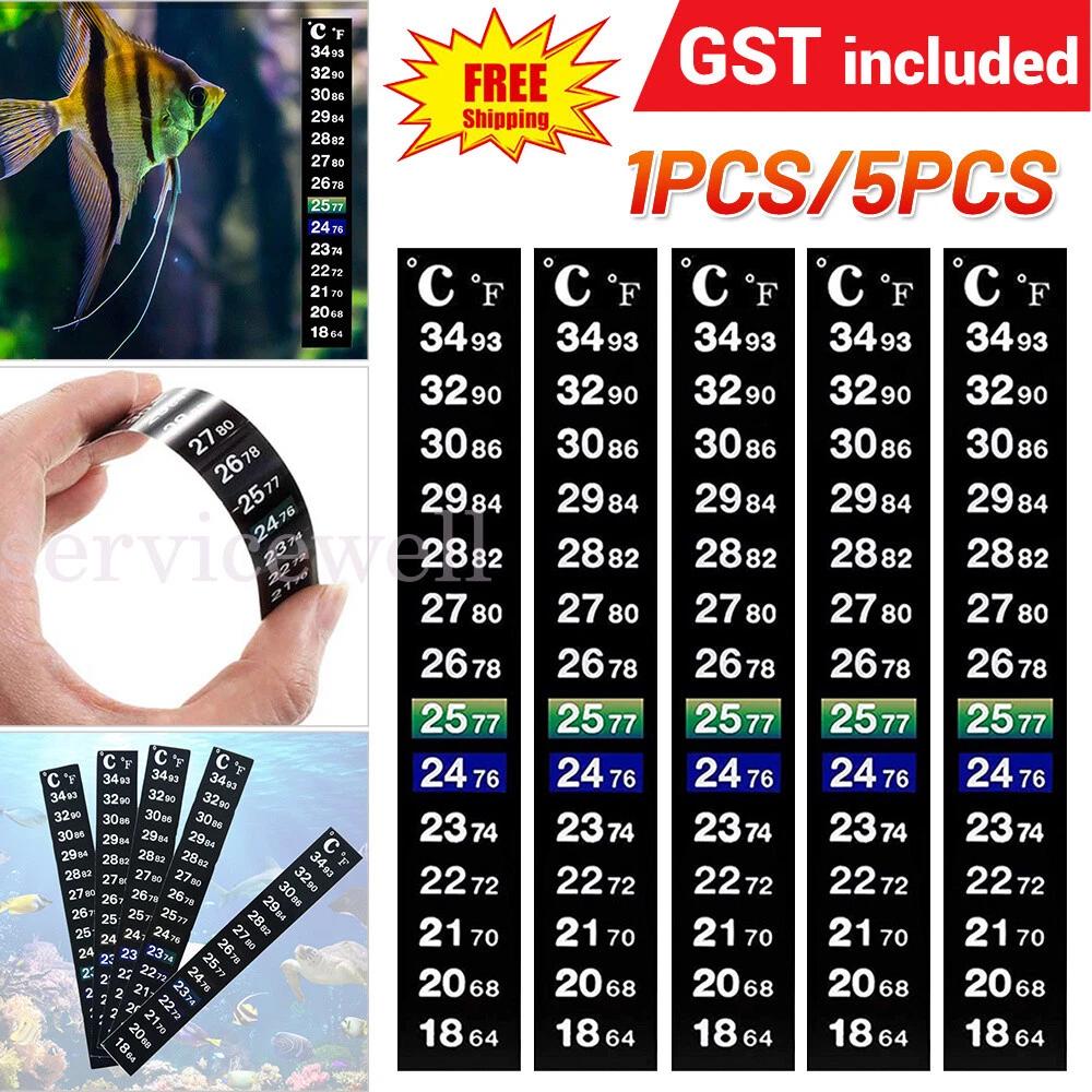 Aquarium Thermometer Sticker Temperature Strip Dual Scale External Stick