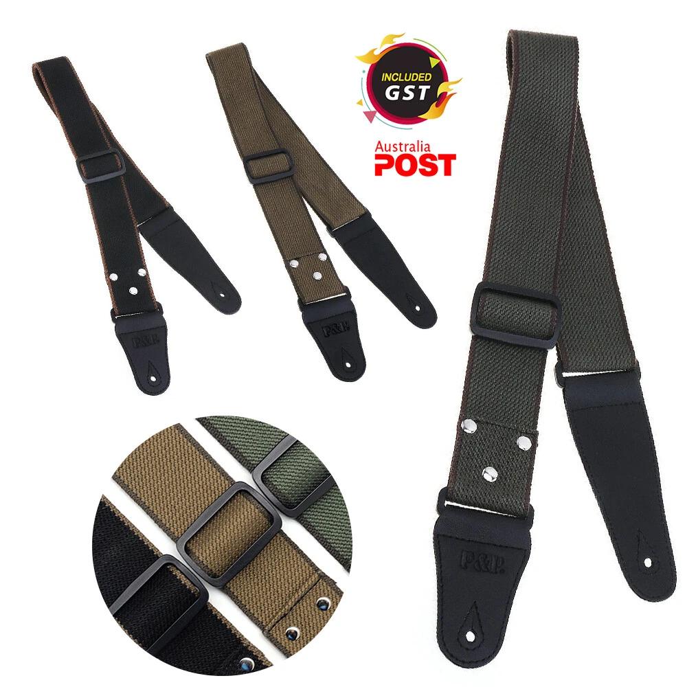 Adjustable Acoustic Guitar Strap Fashion Pure Cotton For Electric Guitar Bass