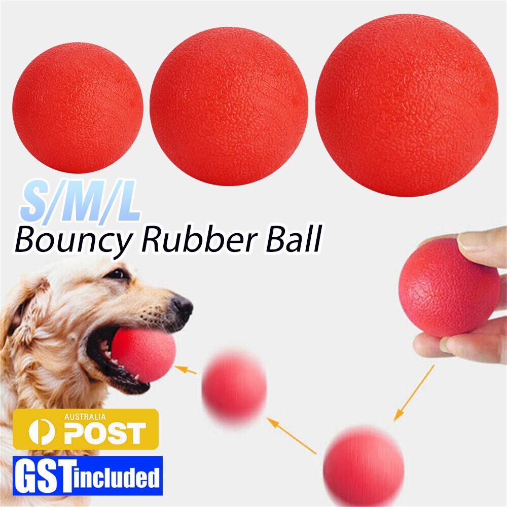 Bite Dog Puppy Pet Rubber Ball Fetch Chew Play Solid Training Toy