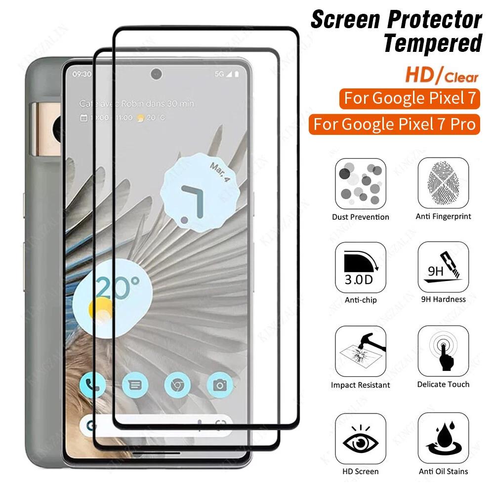 Screen Protector Tempered Glass 9H Hardness HD Clear For Google Pixel 7/7 Pro