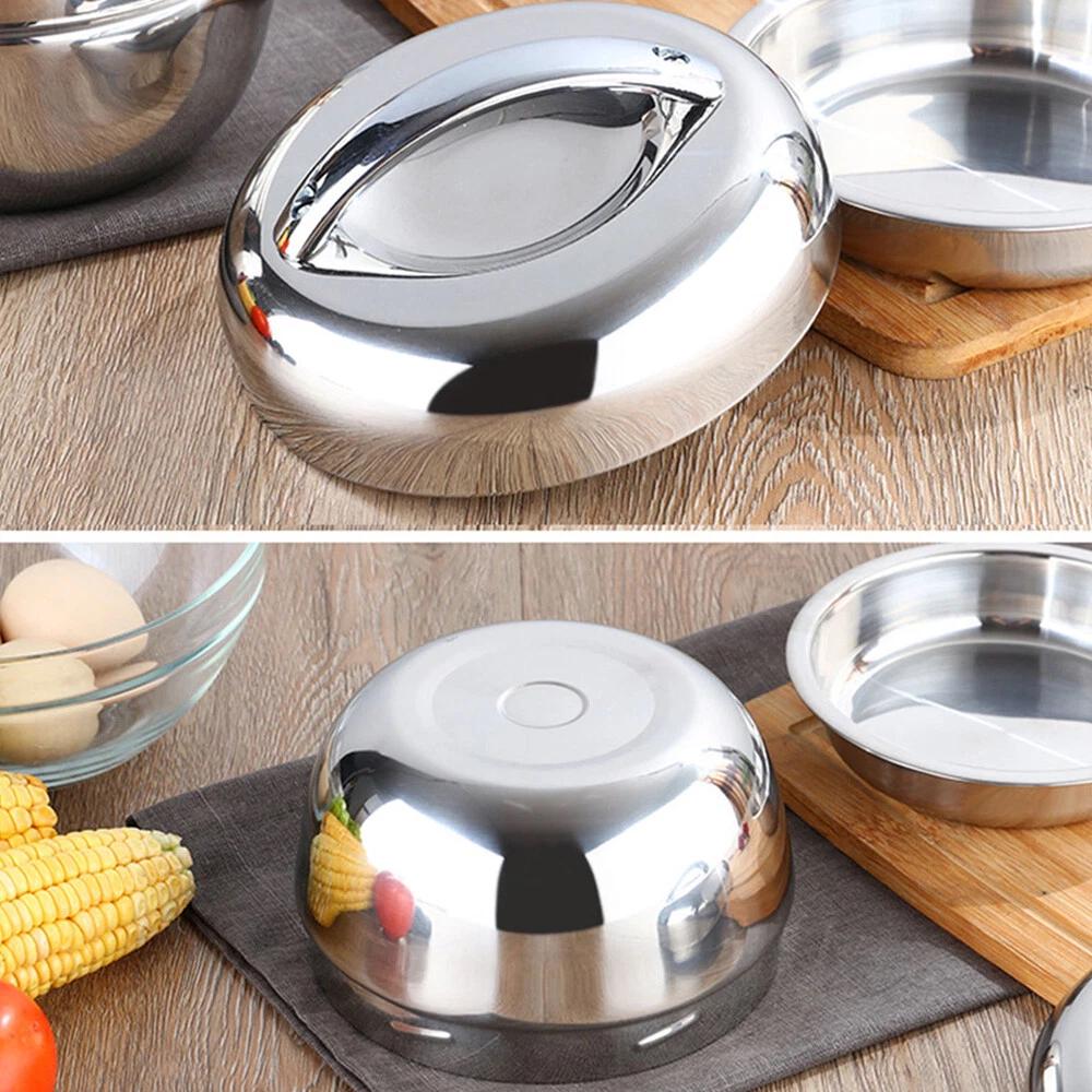 Stainless Steel Thermo Insulated Thermal Lunch Bento Box Round Food Container - Image 7