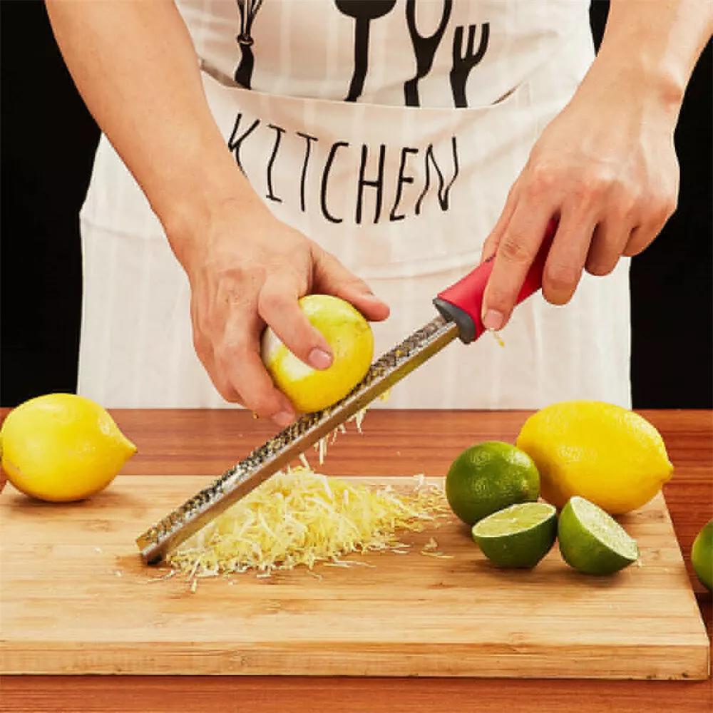 Hand Food Grater Stainless Steel Cheese Parmesan Lemon zester Flat Tool - Image 3