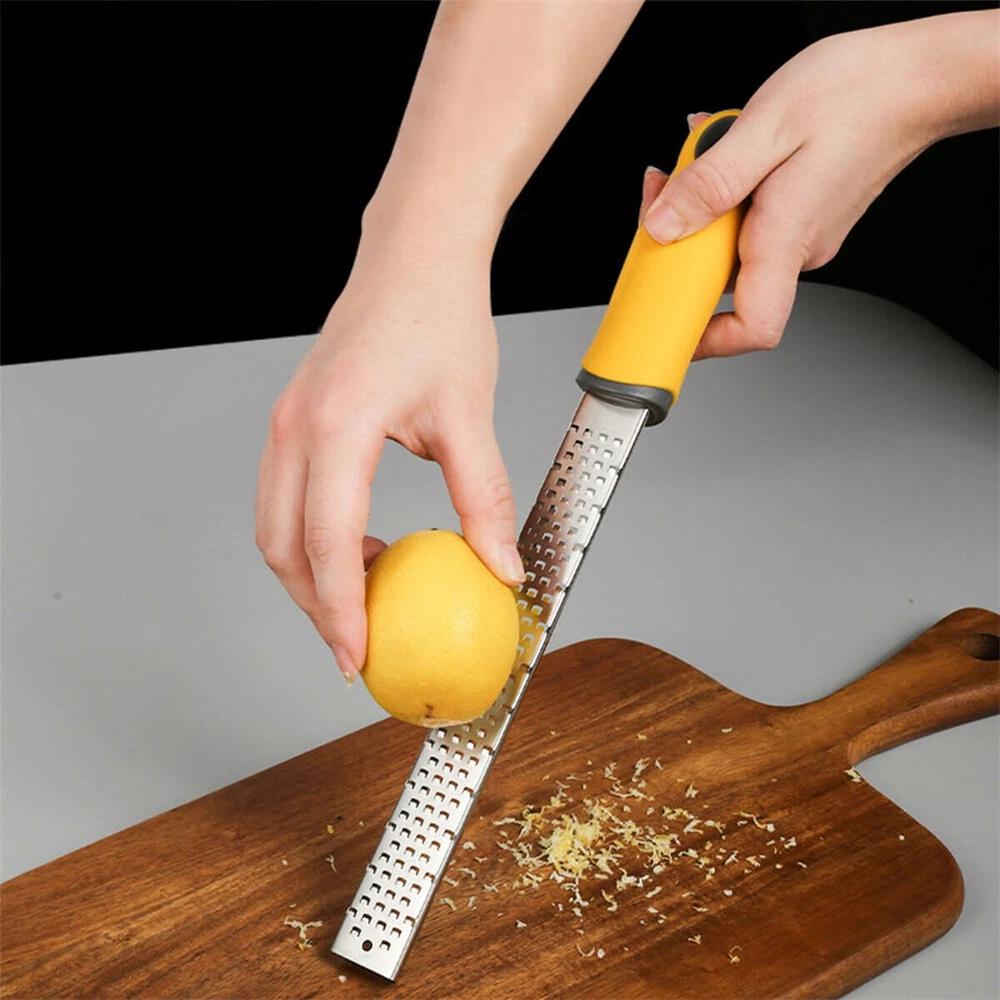 Hand Food Grater Stainless Steel Cheese Parmesan Lemon zester Flat Tool - Image 6