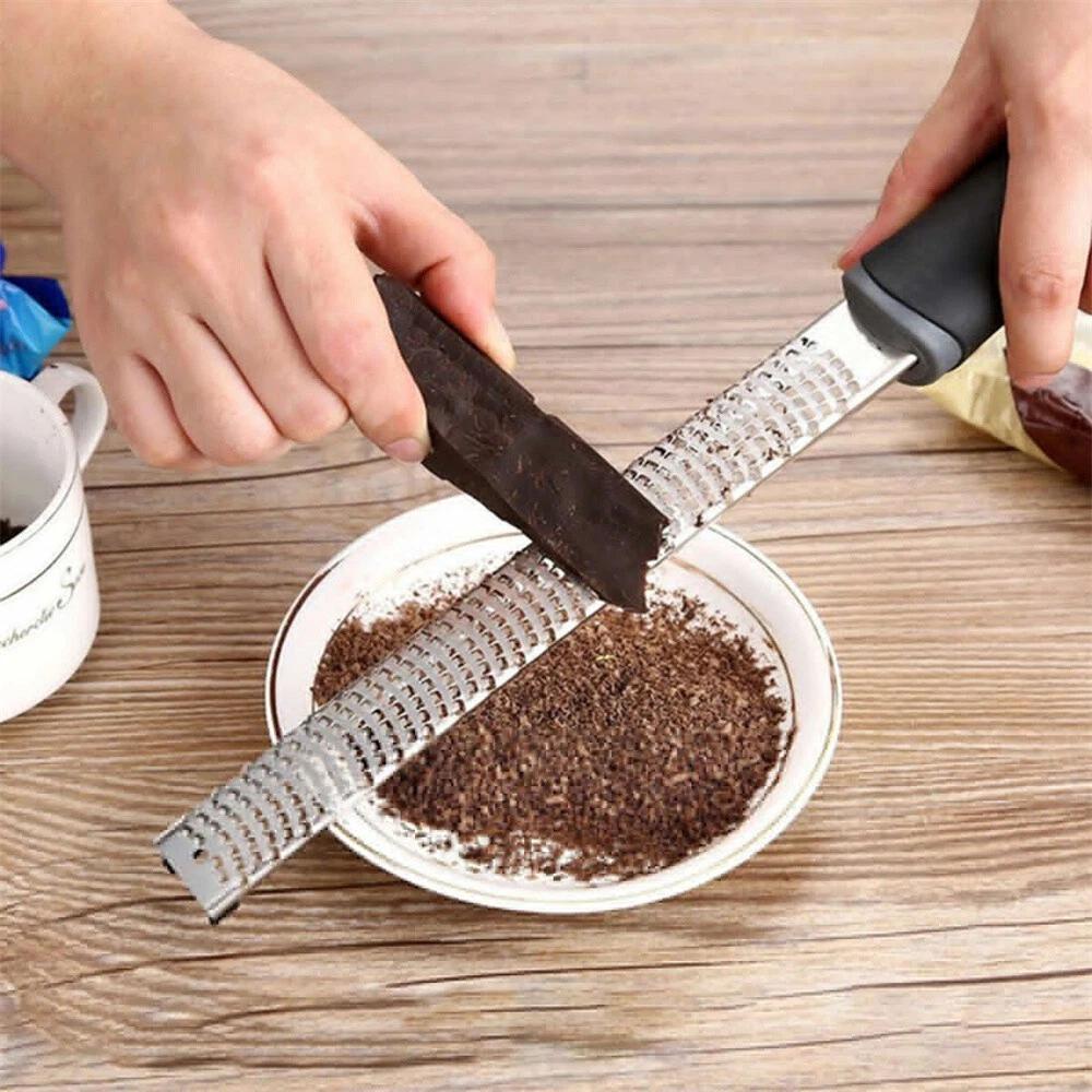 Hand Food Grater Stainless Steel Cheese Parmesan Lemon zester Flat Tool - Image 7