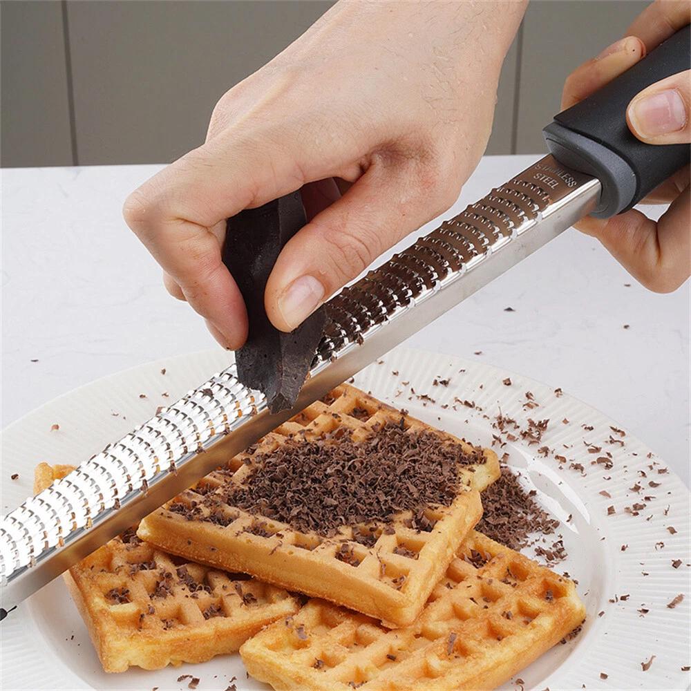Hand Food Grater Stainless Steel Cheese Parmesan Lemon zester Flat Tool - Image 5