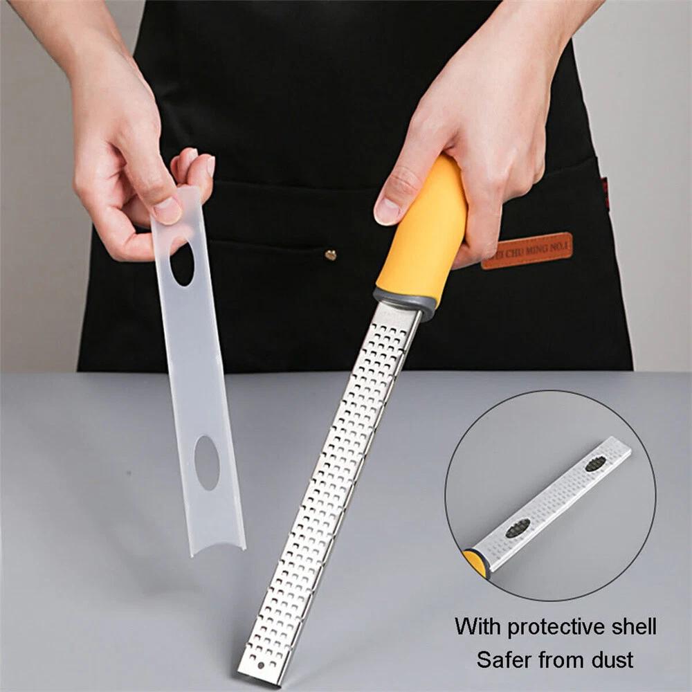 Hand Food Grater Stainless Steel Cheese Parmesan Lemon zester Flat Tool - Image 4