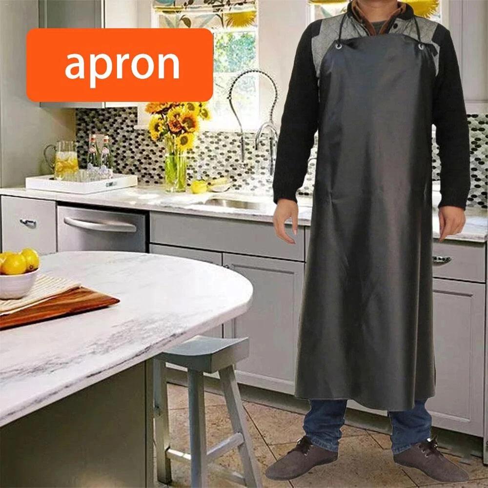 Waterproof Apron PVC Apron Chef Butcher Work Heavy duty Royal Black - Image 5