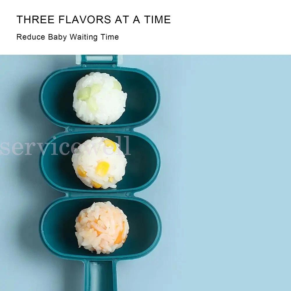 Rice Ball Shaker DIY Rice Baller Shakers Lunch Maker Mould Kitchen Tools Kit - Image 4