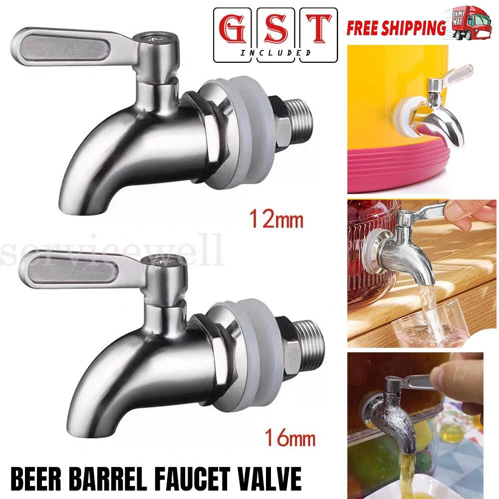 Stainless Steel Spigot Tap Faucet 16mm Wine Barrel Drink Beverage Dispenser
