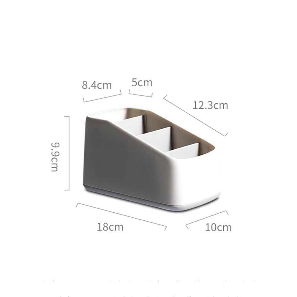 TV Remote Control Holder Table Storage Box 3Grid Desktop Tidy Organizer Case - Image 2