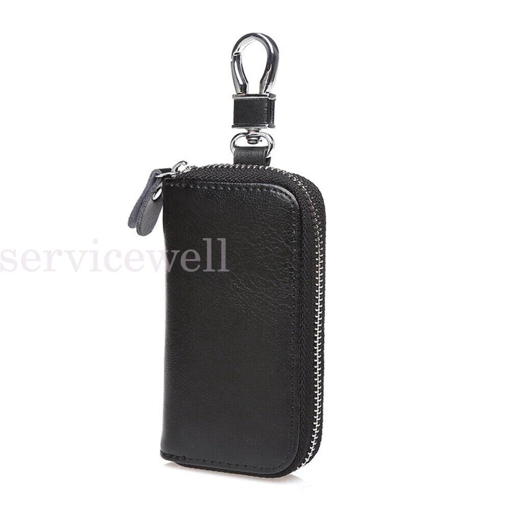 PU Leather Key Holder Case Keychain Pouch Bag Car Wallet Key Ring Unisex - Image 2