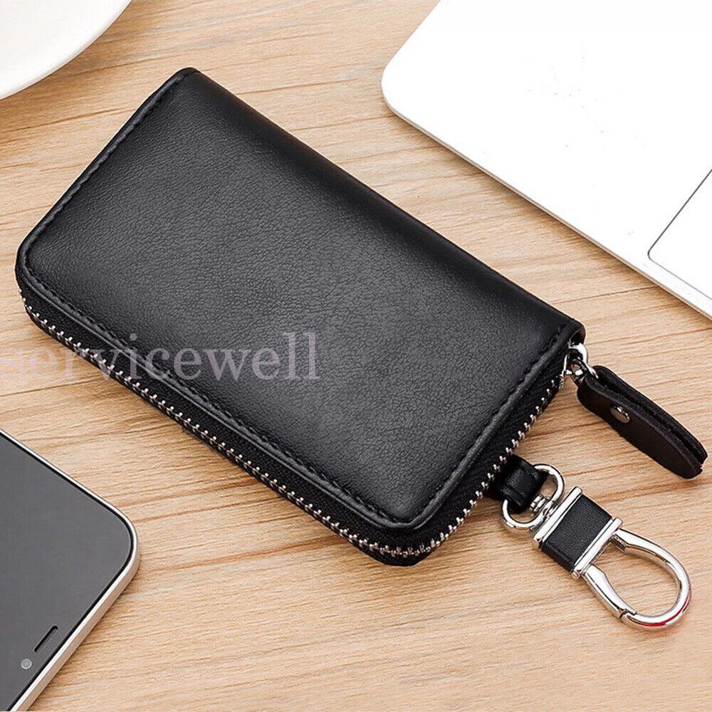 PU Leather Key Holder Case Keychain Pouch Bag Car Wallet Key Ring Unisex - Image 6