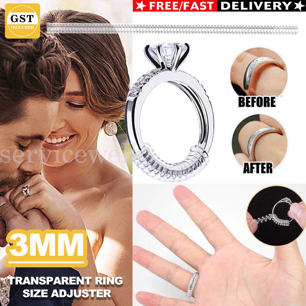 Ring Size Adjuster Guard Tightener Transparent Coil Spiral Based Reducer