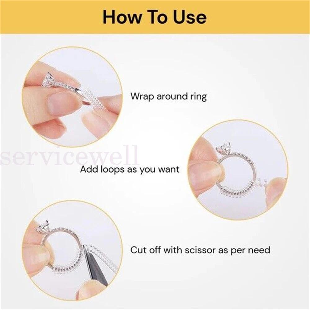 Ring Size Adjuster Guard Tightener Transparent Coil Spiral Based Reducer - Image 2