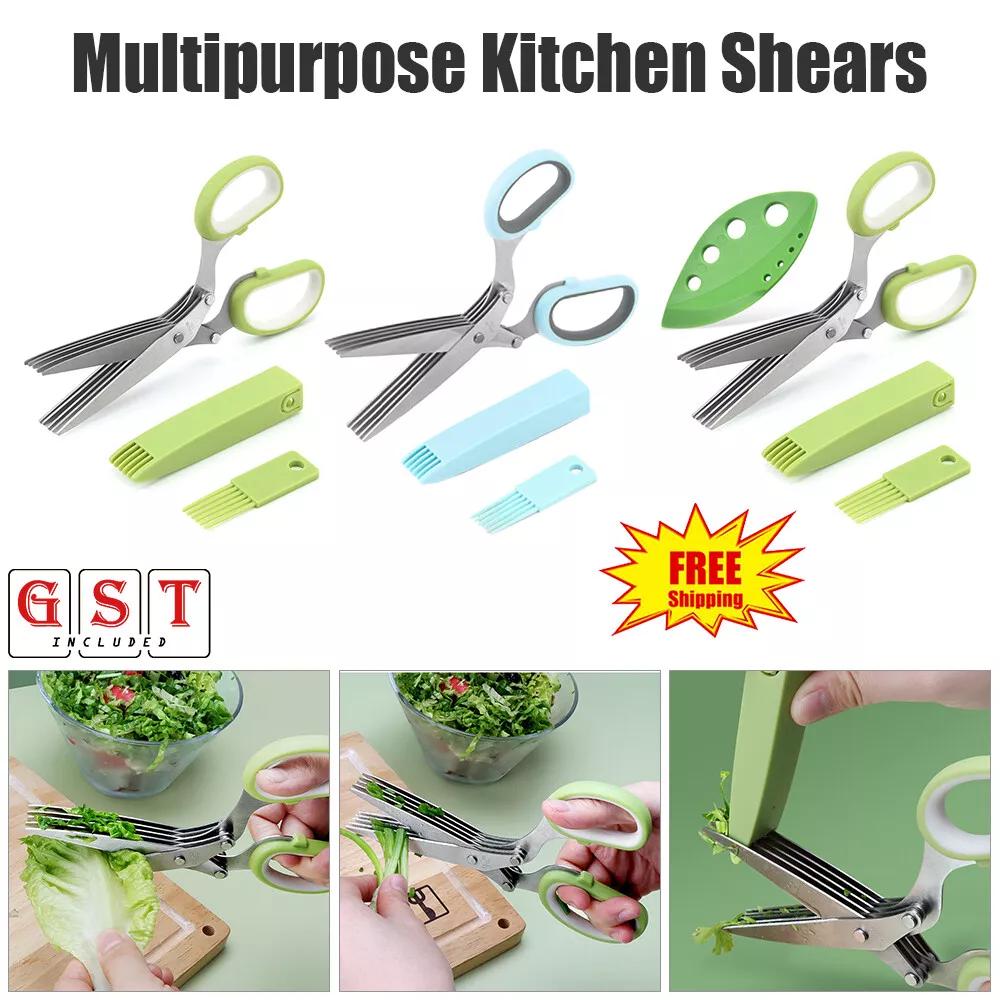 Herb Scissors with 5 Blades Cutter Chopper Mincer Multipurpose Kitchen Shear