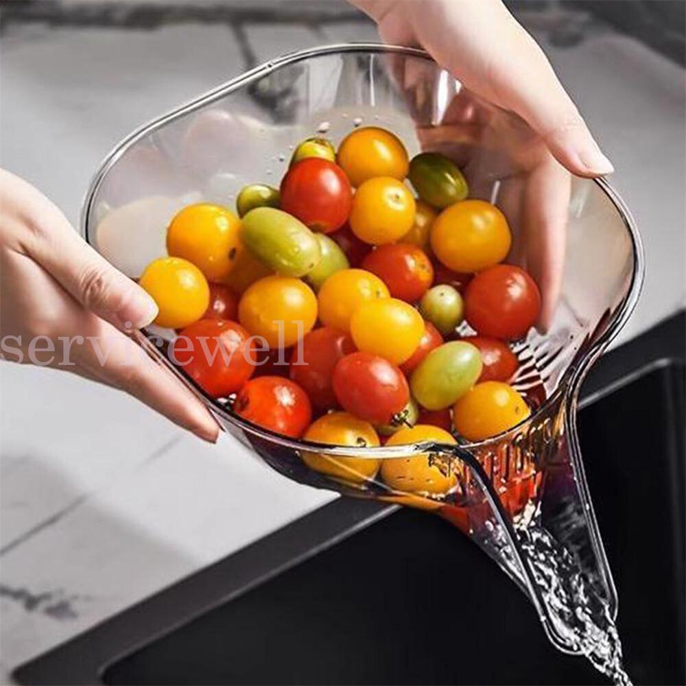 Multifunction Drain Bowl Strainer for Kitchen Washing Vegetable Fruit Basket - Image 4