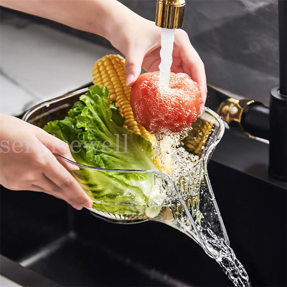 Multifunction Drain Bowl Strainer for Kitchen Washing Vegetable Fruit Basket - Image 2